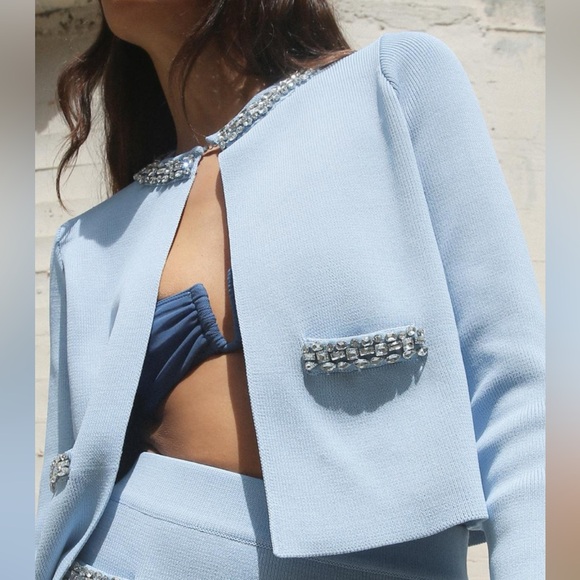 Zara Jewel plain knit cardigan - Picture 2 of 7